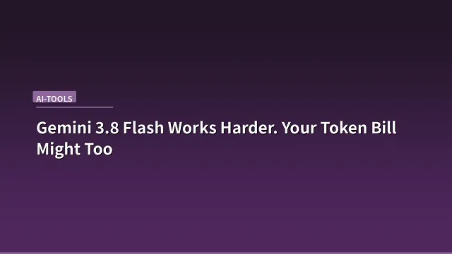 A laptop on a desk showing a code editor and a terminal, with a simple gem-like glass object catching window light