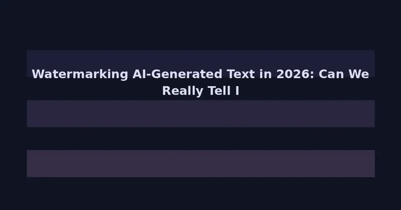 Watermarking AI-Generated Text in 2026: Can We Really Tell If Content Is Human or Machine?